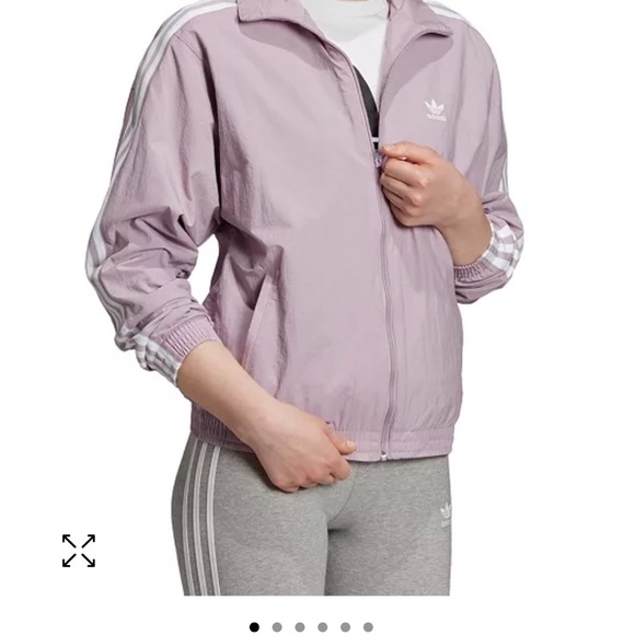 Adidas 3-Stripe Track Jacket Lavender NWT - Picture 3 of 12